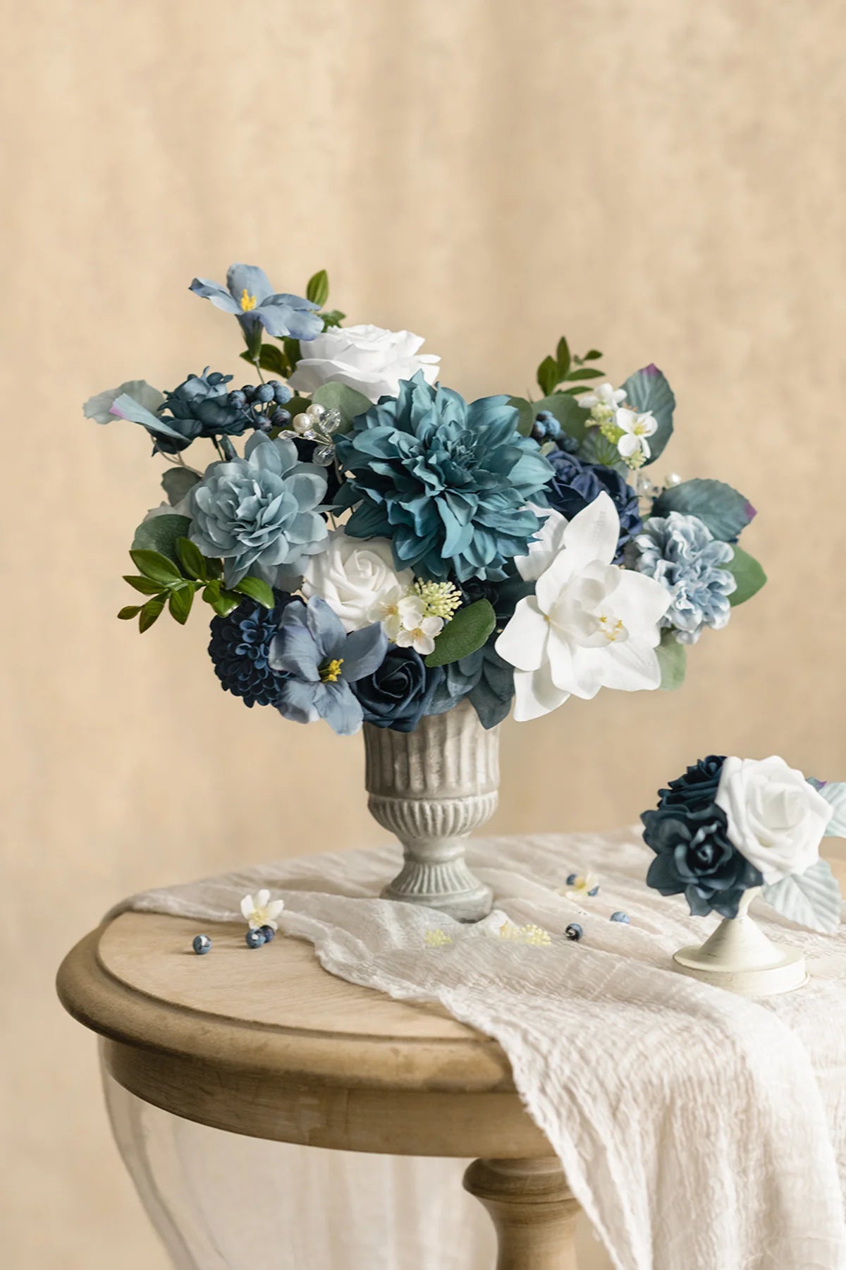 DIY Designer Flower Boxes in Dusty Blue & Navy 00639