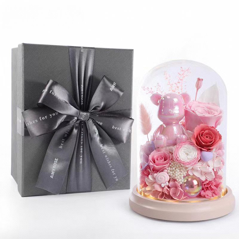 Perpetual Flowers With Glass Dome