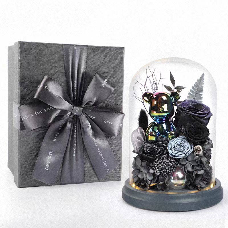 Perpetual Flowers With Glass Dome