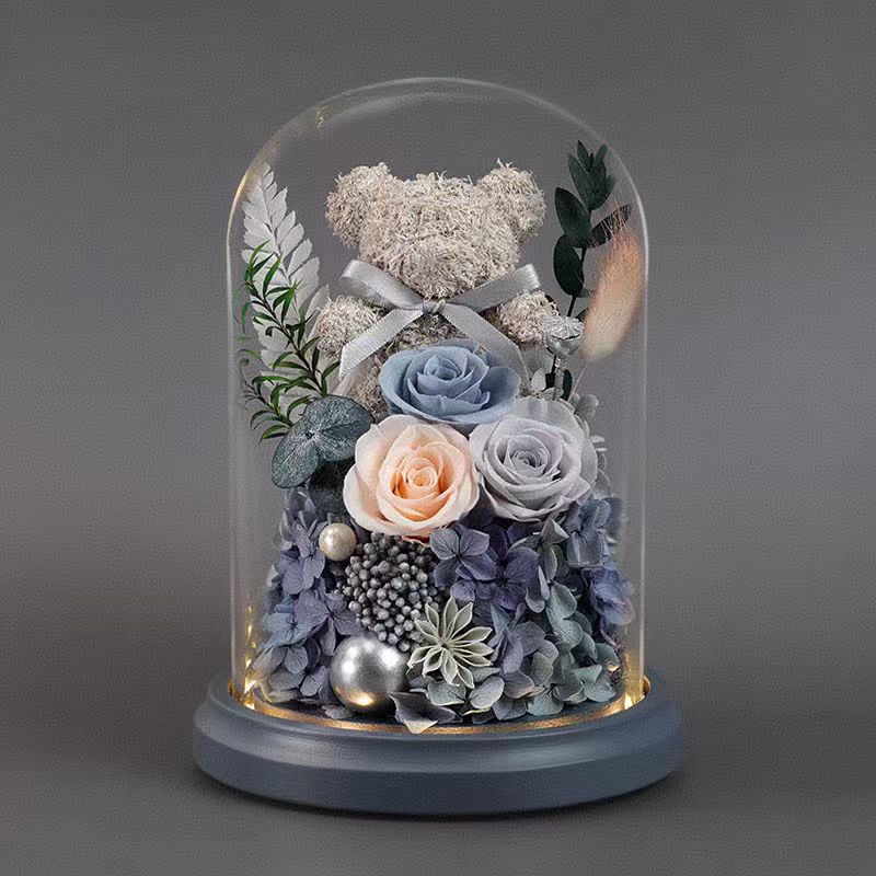Perpetual Flowers With Glass Dome