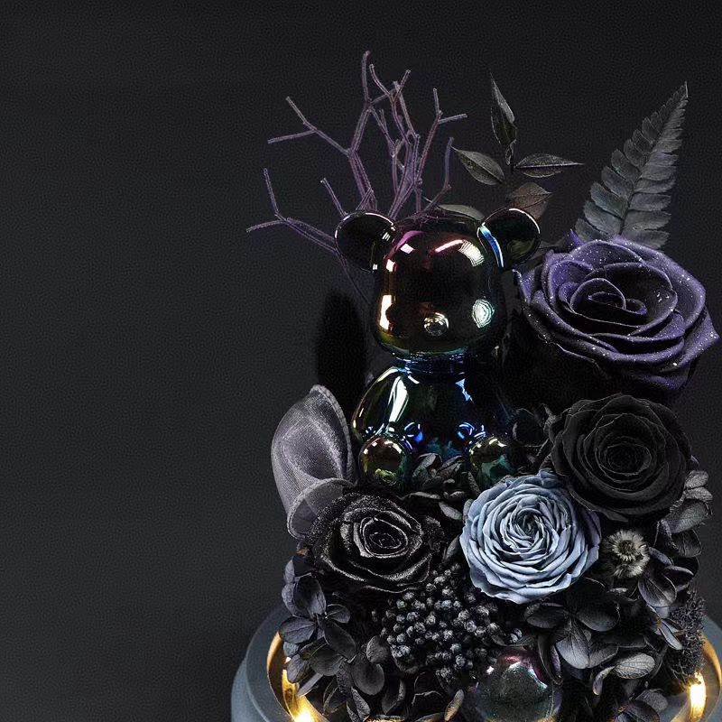 Perpetual Flowers With Glass Dome
