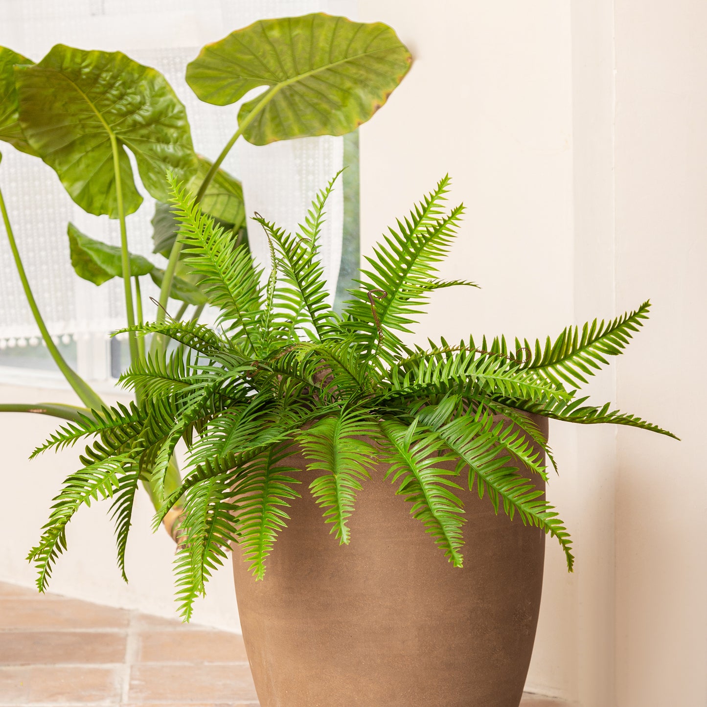 Artificial Boston Ferns 18 Leaves 21" Long