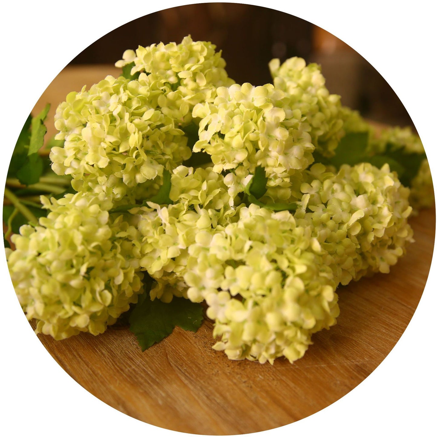 Artificial Wood Hydrangeas 3 Stems 60CM