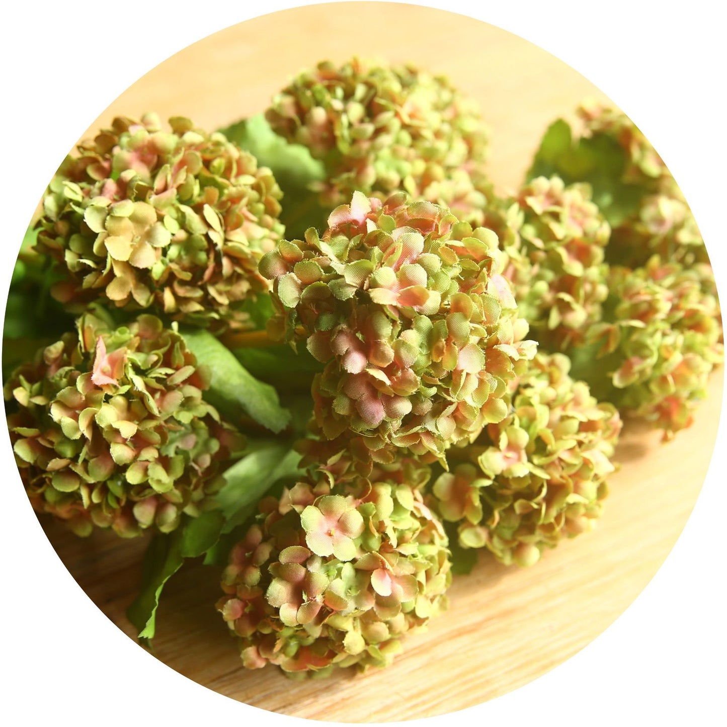 Artificial Wood Hydrangeas 3 Stems 60CM