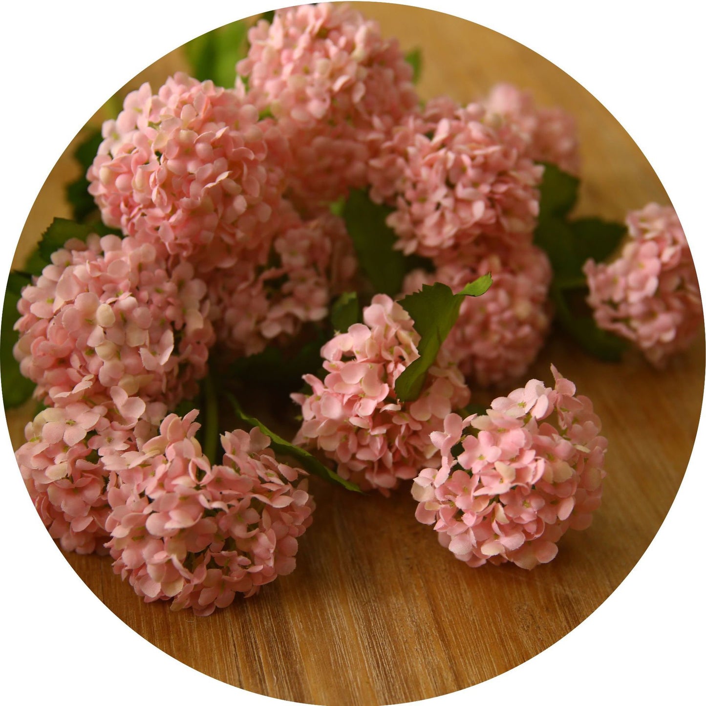 Artificial Wood Hydrangeas 3 Stems 60CM