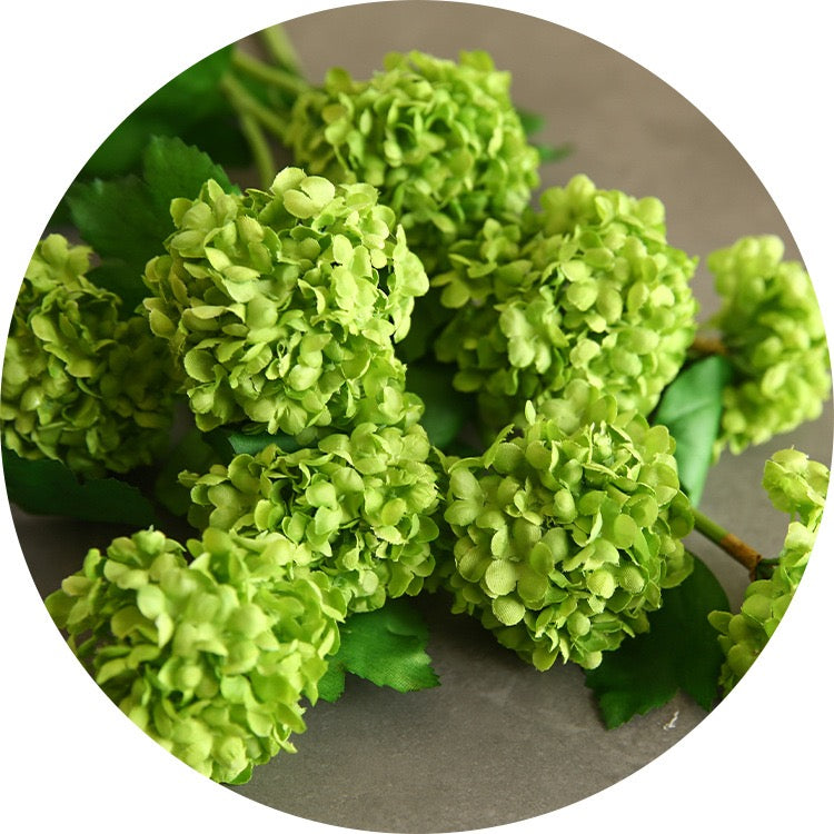 Artificial Wood Hydrangeas 3 Stems 60CM