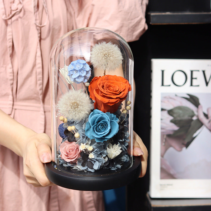 Perpetual Flowers With Glass Dome