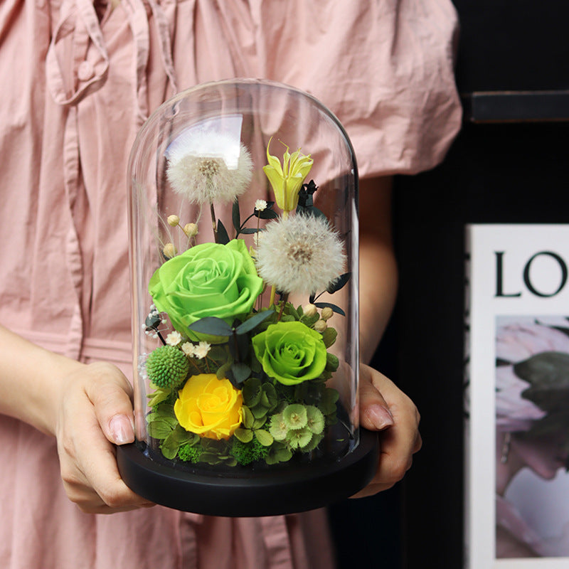 Perpetual Flowers With Glass Dome
