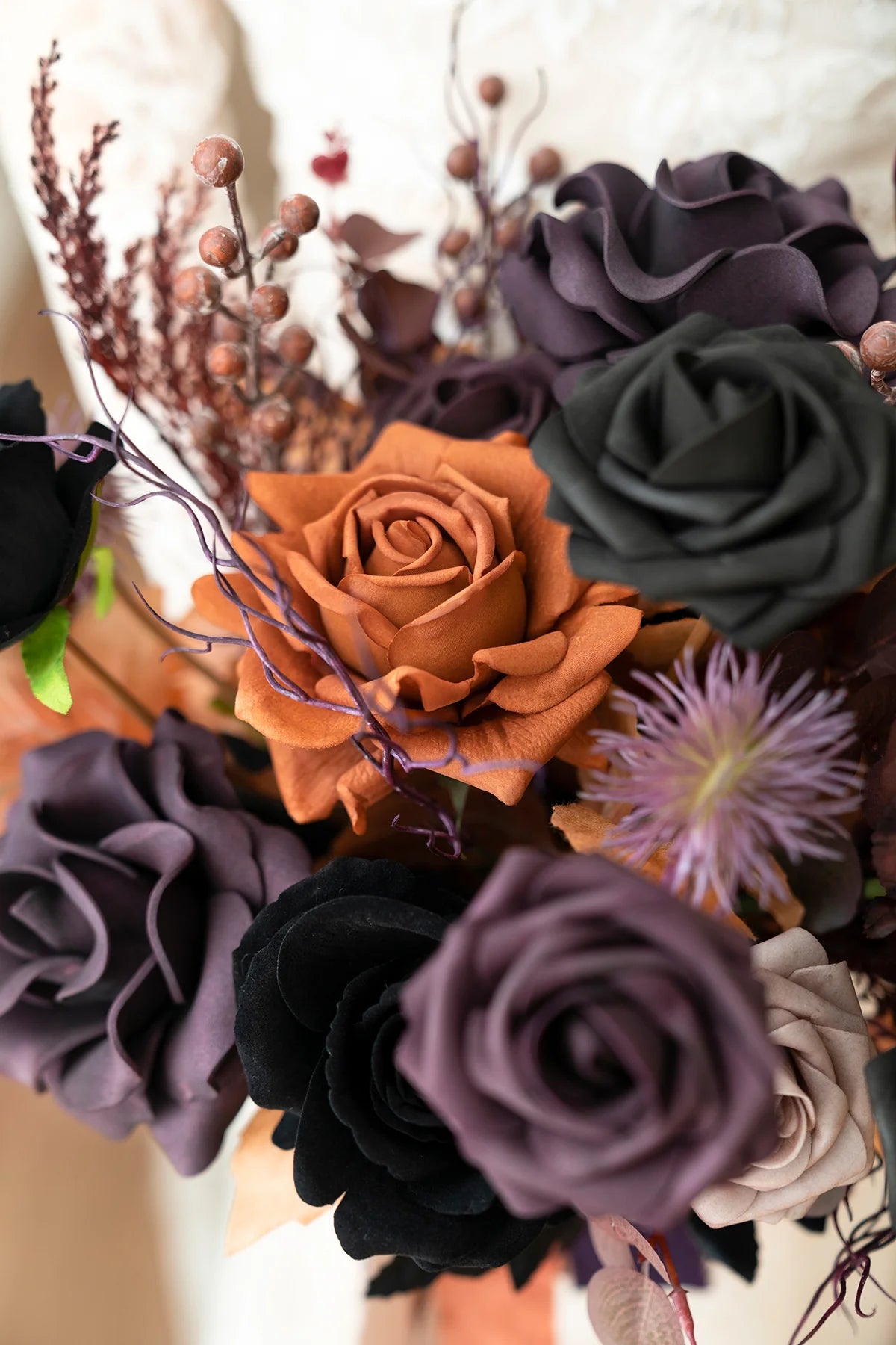 Artificial Flowers For DIY 00539 Black&Purple