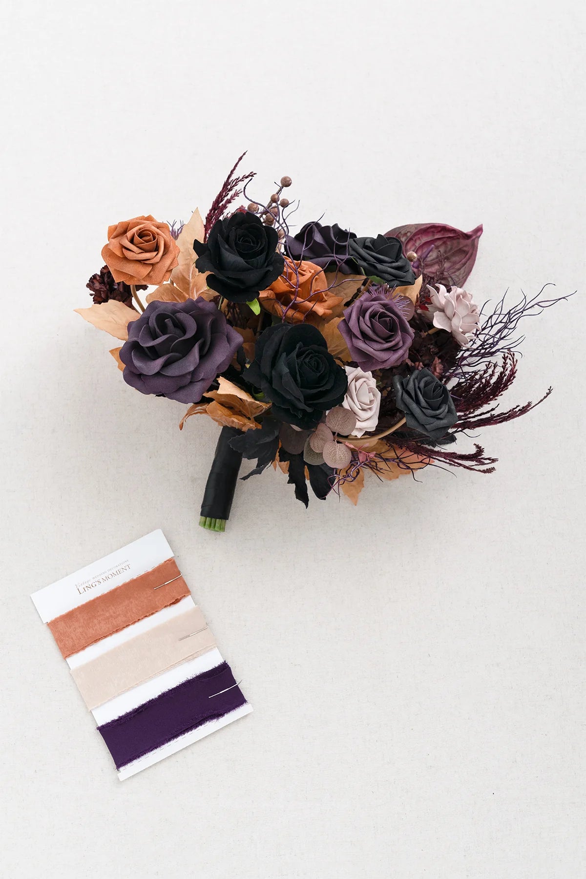 Artificial Flowers For DIY 00539 Black&Purple