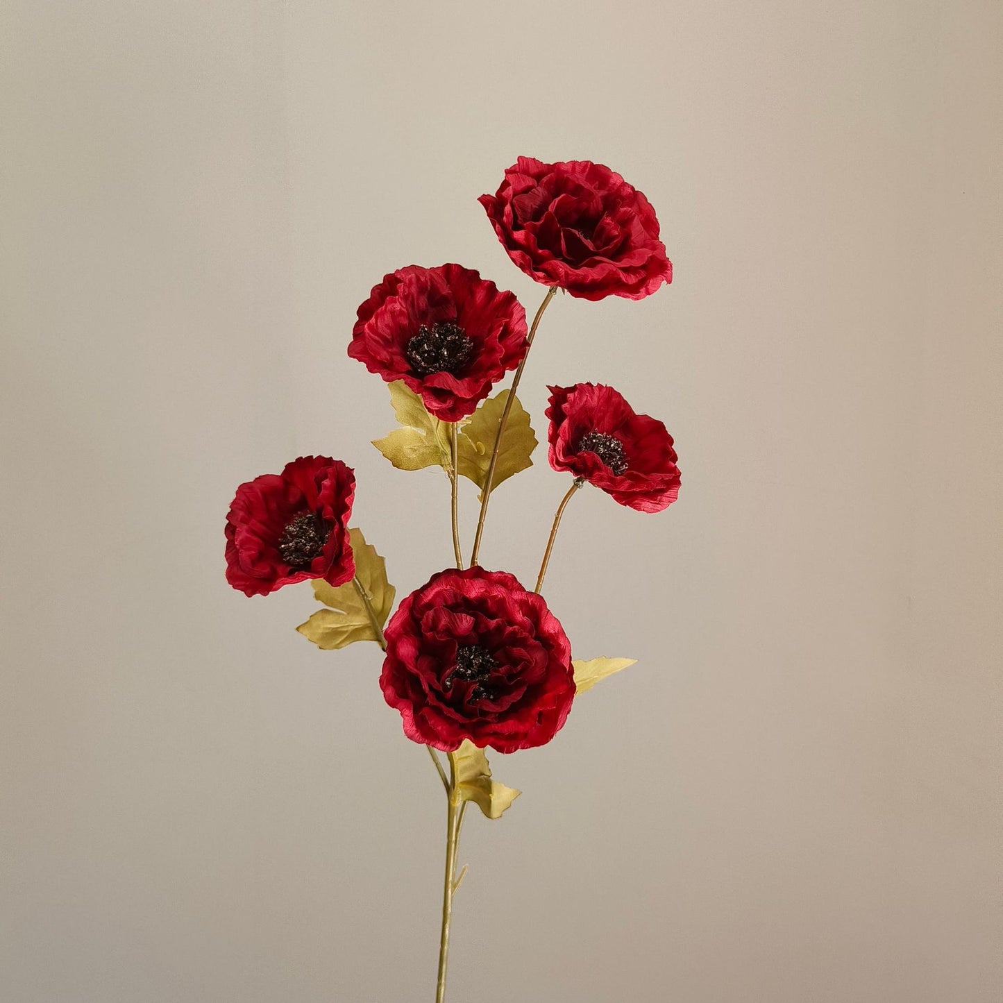 Artificial Flowers for Arrangements in Red