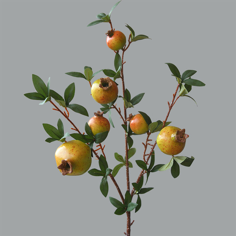 Artificial Pomegranate Flowers 6 Stems 83CM