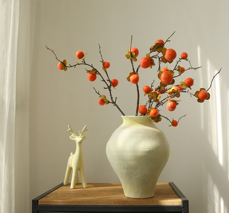 Artificial Persimmon Flowers 6 Stems 68CM