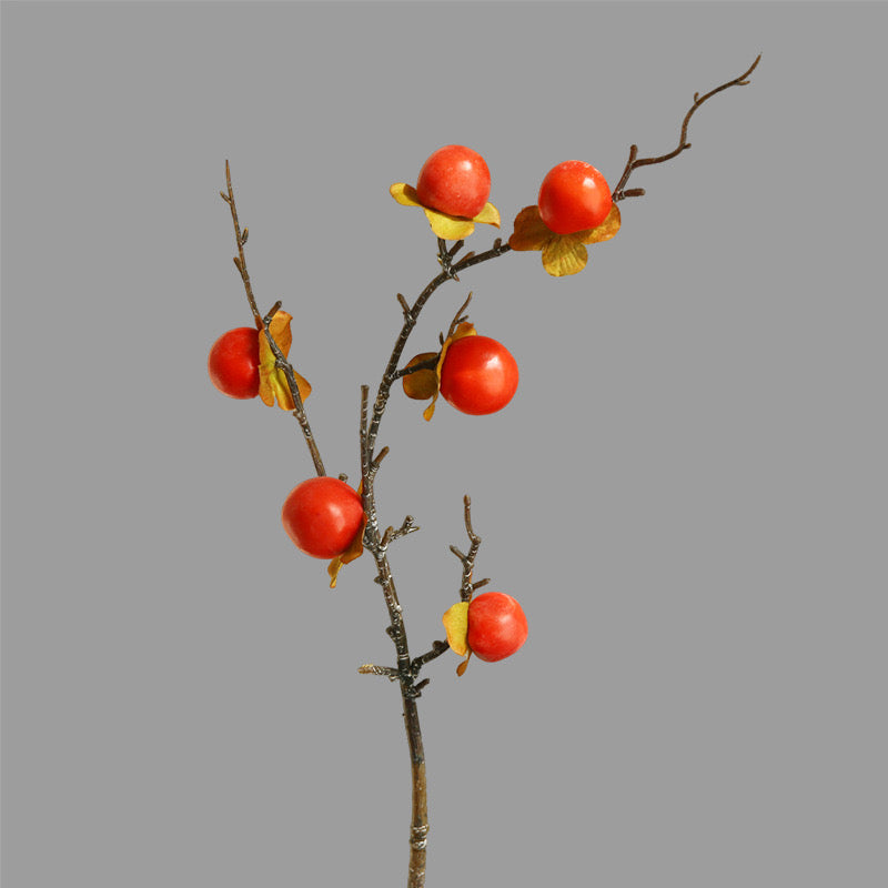 Artificial Persimmon Flowers 6 Stems 68CM